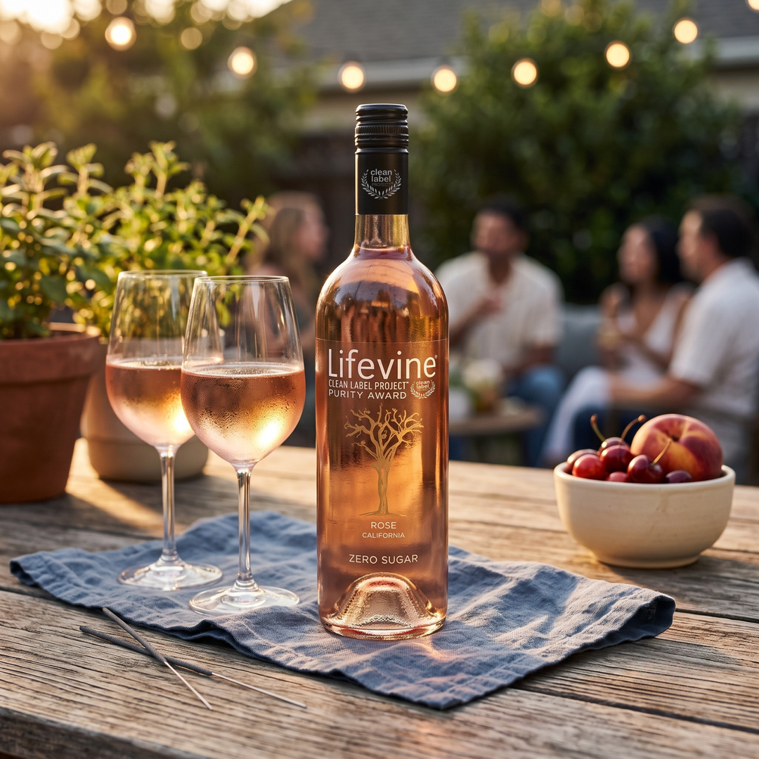 Lifevine Rosé wine bottle